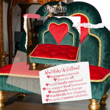 Load image into Gallery viewer, Exquisite luxury pet bed for dogs and cats featuring orthopedic comfort, handmade in Europe with baroque designer details, glamorous high-end customizable pet furniture by Aposentis. €1190.00