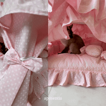 Load image into Gallery viewer, Exquisite luxury pet bed for dogs and cats featuring orthopedic comfort, handmade in Europe with baroque designer details, glamorous high-end customizable pet furniture by Aposentis. €390.00