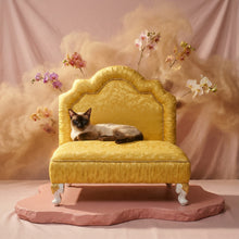 Load image into Gallery viewer, Exquisite luxury pet bed for dogs and cats featuring orthopedic comfort, handmade in Europe with baroque designer details, glamorous high-end customizable pet furniture by Aposentis. €800.00