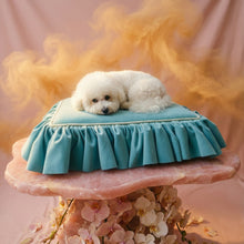 Load image into Gallery viewer, Exquisite luxury pet bed for dogs and cats featuring orthopedic comfort, handmade in Europe with baroque designer details, glamorous high-end customizable pet furniture by Aposentis. €450.00