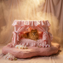 Load image into Gallery viewer, Exquisite luxury pet bed for dogs and cats featuring orthopedic comfort, handmade in Europe with baroque designer details, glamorous high-end customizable pet furniture by Aposentis. €390.00