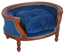 Load image into Gallery viewer, French-Style Pet Bed Royal Blue