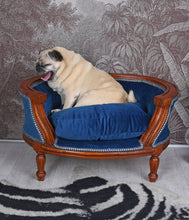 Load image into Gallery viewer, French-Style Pet Bed Royal Blue