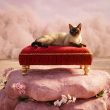 Load image into Gallery viewer, Exquisite luxury pet bed for dogs and cats featuring orthopedic comfort, handmade in Europe with baroque designer details, glamorous high-end customizable pet furniture by Aposentis. €250.00