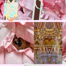 Load image into Gallery viewer, Exquisite luxury pet bed for dogs and cats featuring orthopedic comfort, handmade in Europe with baroque designer details, glamorous high-end customizable pet furniture by Aposentis. €390.00