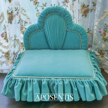 Load image into Gallery viewer, Exquisite luxury pet bed for dogs and cats featuring orthopedic comfort, handmade in Europe with baroque designer details, glamorous high-end customizable pet furniture by Aposentis. €920.00