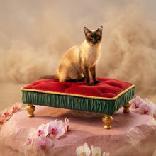 Load image into Gallery viewer, Exquisite luxury pet bed for dogs and cats featuring orthopedic comfort, handmade in Europe with baroque designer details, glamorous high-end customizable pet furniture by Aposentis. €250.00
