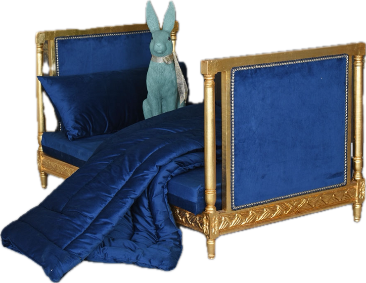 French-Style Canopy Pet Bed Royal Blue