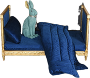 French-Style Canopy Pet Bed Royal Blue