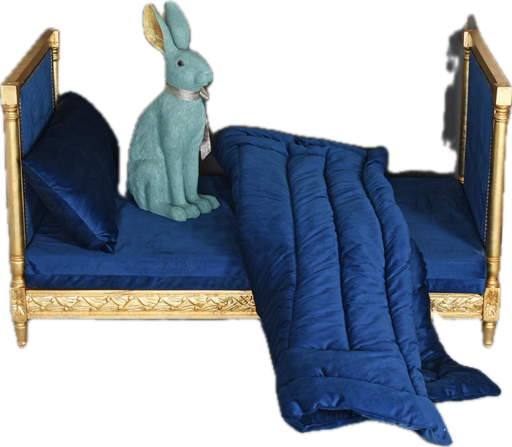 French-Style Canopy Pet Bed Royal Blue