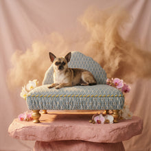 Load image into Gallery viewer, Exquisite luxury pet bed for dogs and cats featuring orthopedic comfort, handmade in Europe with baroque designer details, glamorous high-end customizable pet furniture by Aposentis. €400.00
