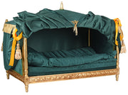 French-Style Canopy Pet Bed Emerald