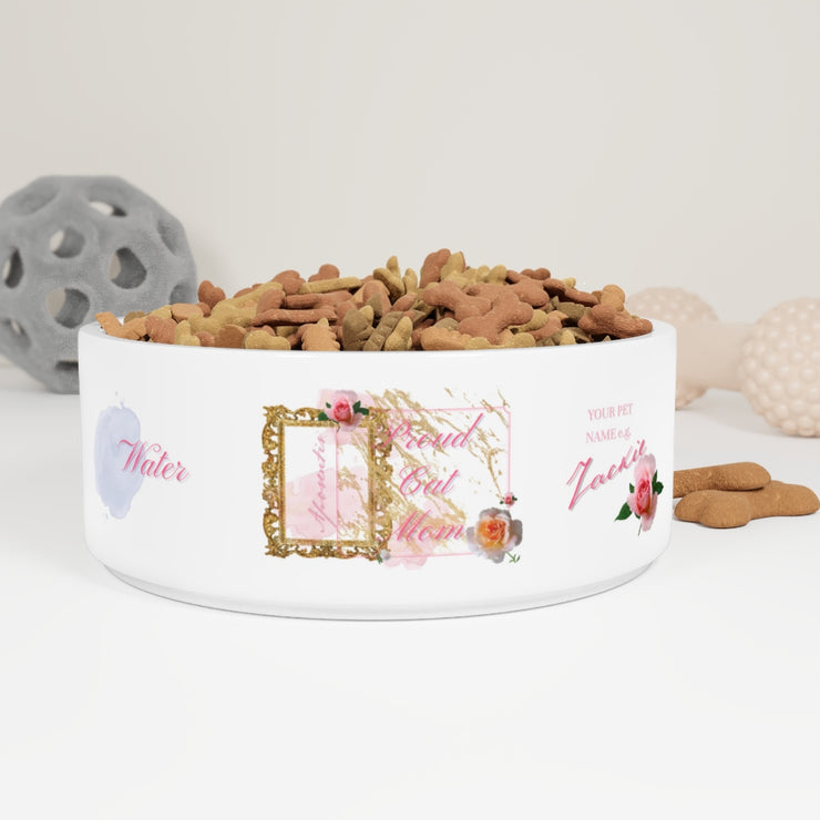 For Personalization! Cat Mom Water Bowl