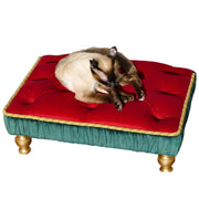 Aposentis luxury cat dog kitty puppy fancy bed sofa couch sleep fashion expensive premium green red gold capitone siamese pomeranian