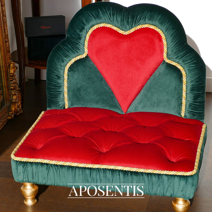 Aposentis luxury dog cat red green gold bed sofa couch expensive fashion fancy designer premium queen king million diamond